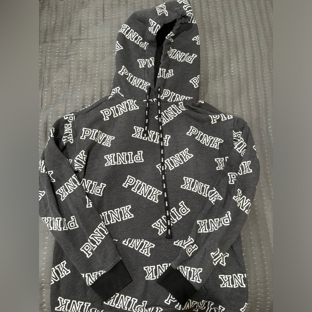 Black & white Pink hoodie. Size XS.